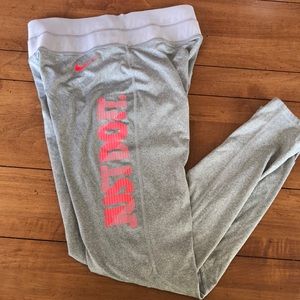 Nike Dry Fit Women’s Leggings, Coral Logo
